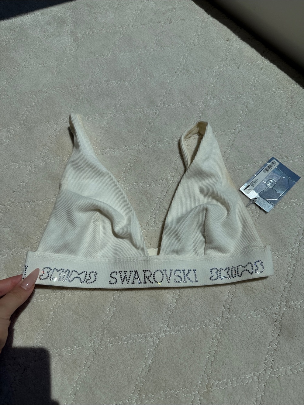 Swarovski SKIMS White Bralette